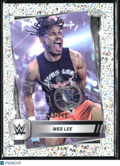 2025 Topps Chrome WWE Wes Lee Sparkle /249 #156