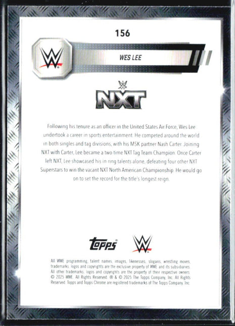 2025 Topps Chrome WWE Wes Lee Sparkle /249 #156