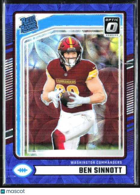 2024 Panini Donruss - Rated Rookie Ben Sinnott #314 Optic Preview Blue Scope