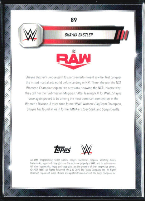 2025 Topps Chrome WWE Shayna Baszler Blue Refractor /150 #89