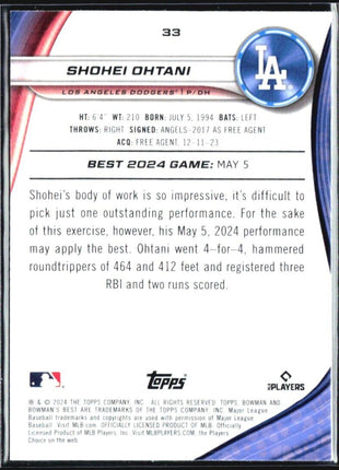 2024 Bowman Best - Shohei Ohtani #33
