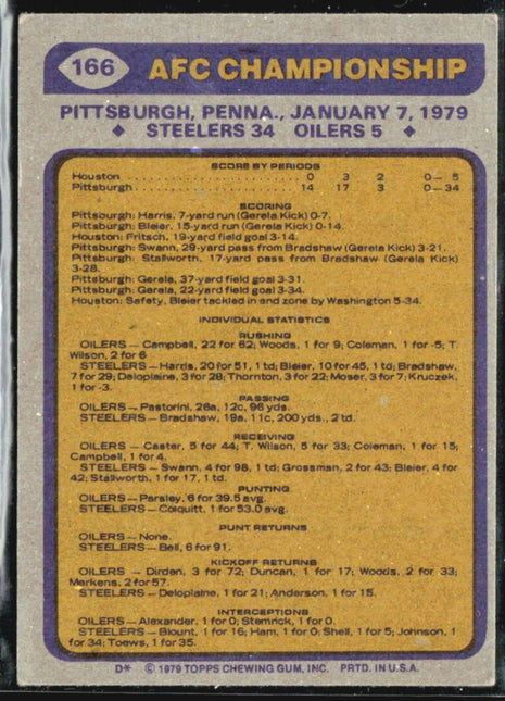 1979 Topps - Franco Harris #166