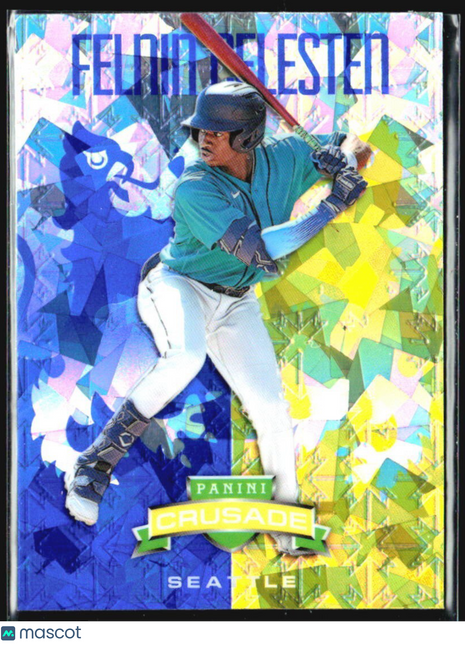 2024 Panini Crusade - Crusade Felnin Celesten #58 Blue Cracked Ice (RC)