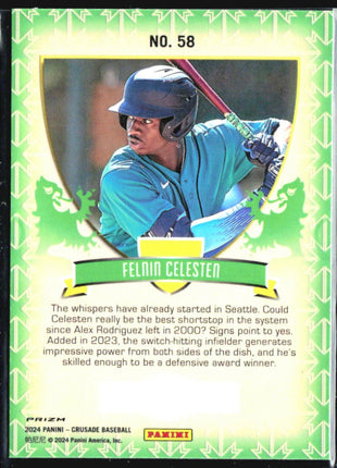 2024 Panini Crusade - Crusade Felnin Celesten #58 Blue Cracked Ice (RC)