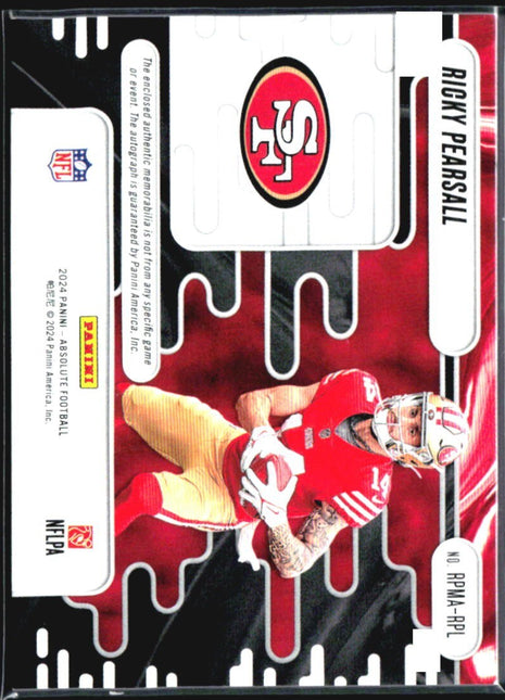2024 Panini Absolute Rookie Premiere Patch Auto Ricky Pearsall #RPM-RPL /299
