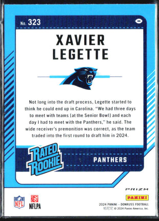 2024 PANINI DONRUSS Optic Preview Pink Prizm #323 XAVIER LEGETTE