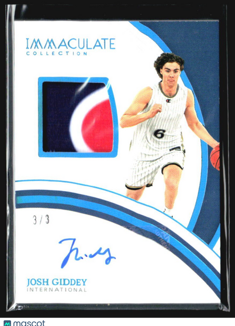 2022 Panini Immaculate Collection Rookie Patch Auto Josh Giddey /3 #SP-JGI