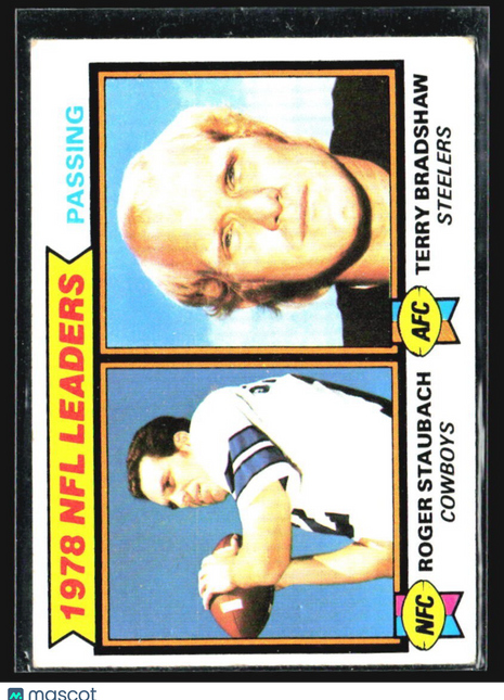 1979 Topps - League Leaders Terry Bradshaw, Roger Staubach #1