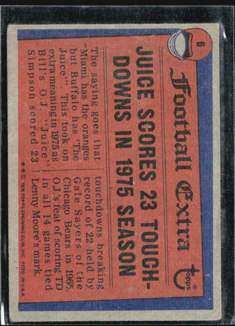 1976 Topps - O.J. Simpson #6