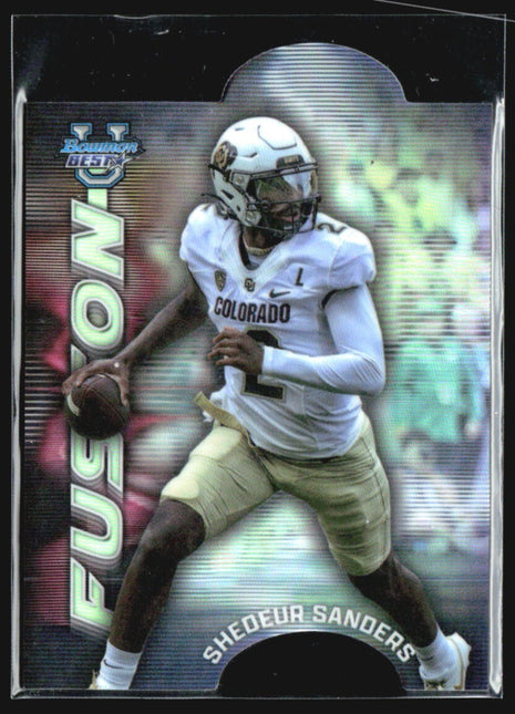 2023 Bowman U Best Fusion Sheddeur Sanders Travis Hunter Rc #MIF-9