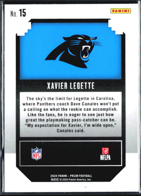 2024 PANINI PRIZM #15 XAVIER LEGETTE RC Emergent