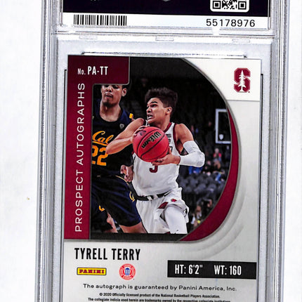 2020 Panini Prizm Draft Picks Prospect Autographs Tyrell Terry #PATT PSA 9 Auto