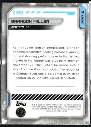 2023-24 Topps Cosmic Chrome - Planetary Pursuit Brandon Miller #PPS-5 Pluto (RC)