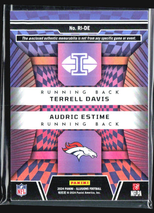 2024 Panini Illusions Rookie Idol Dual Jersey Terrell Davis Audric Estime #RI-DE