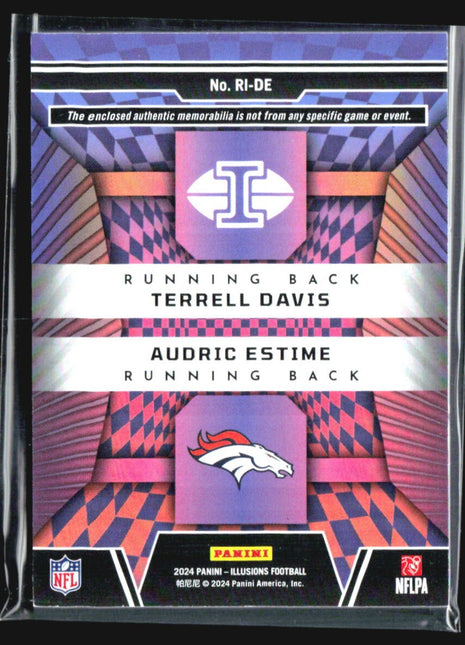 2024 Panini Illusions Rookie Idol Dual Jersey Terrell Davis Audric Estime #RI-DE
