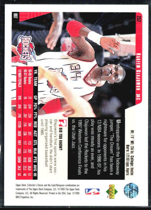 1997-98 Upper Deck Collector's Choice - Hakeem Olajuwon #252