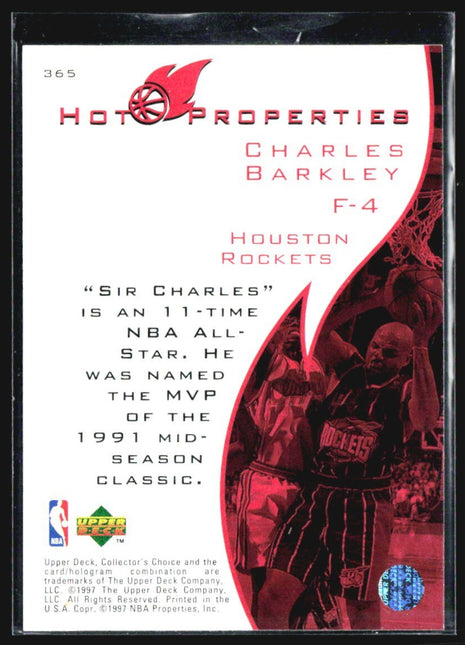 1997-98 Upper Deck Collector's Choice - Hot Properties Charles Barkley #365