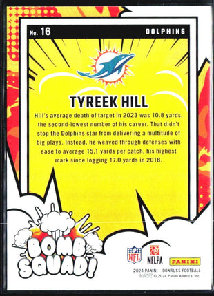 2024 Panini Donruss - Bomb Squad Tyreek Hill #16