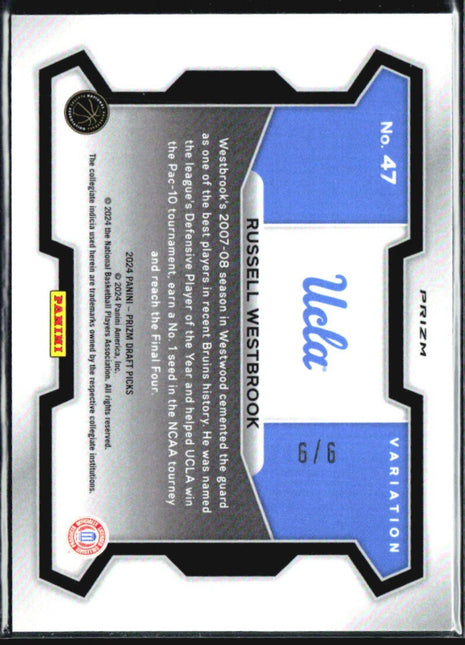 2024 Panini Prizm Draft Picks - Russell Westbrook #47 Red Shimmer Prizm /9