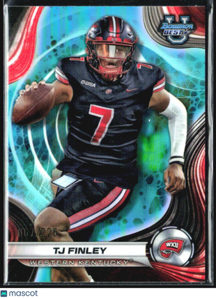 2024 Bowman Best University TJ Finley Aqua Refractor /225 #63