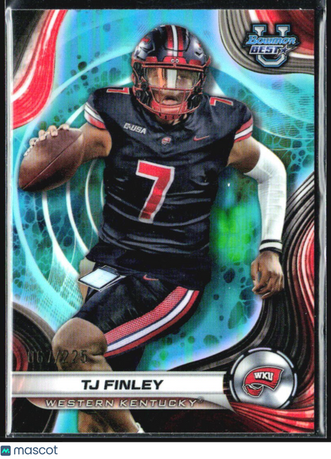 2024 Bowman Best University TJ Finley Aqua Refractor /225 #63