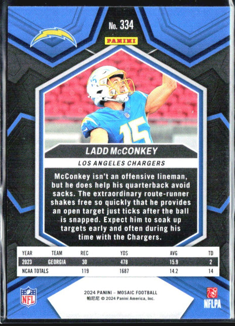 2024 Panini Mosaic - Rookies Ladd McConkey #334 (RC)