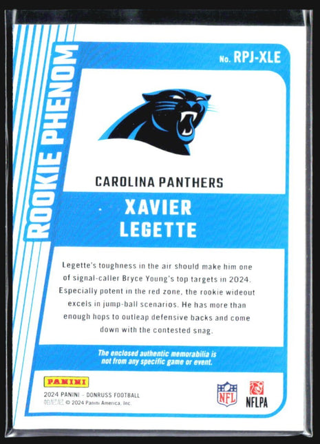 2024 Panini Donruss - Rookie Phenom Jersey Xavier Legette #RPJ-XLE (MEM, RC)