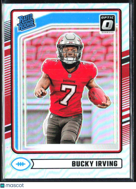 2024 Panini Donruss - Rated Rookie Bucky Irving #301 Optic Preview Holo Prizm RC