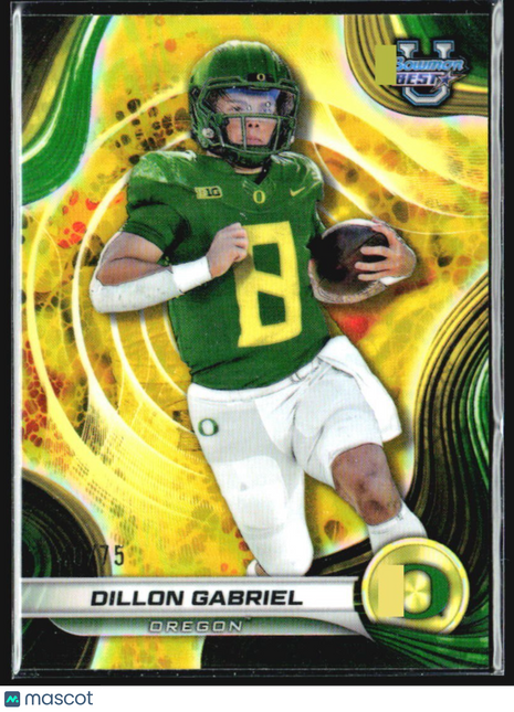 2024 Bowman University Best Dillon Gabriel Yellow Refractor /75 #1