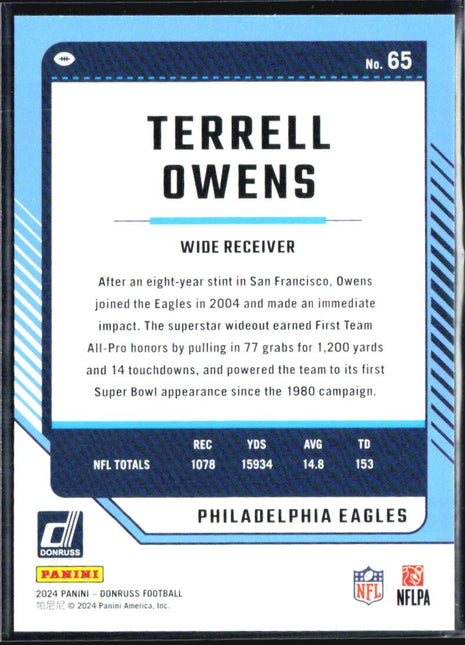 2024 Panini Donruss - Terrell Owens #65 No Name