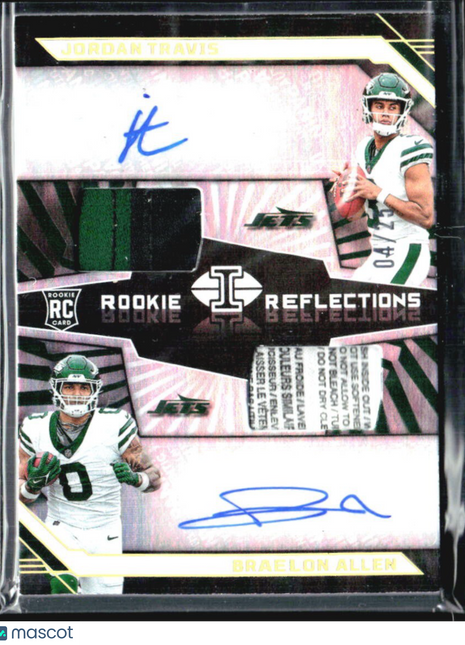 2024 Illusions Rc Reflections Braelon Allen Jordan Travis Tag Patch Auto /25
