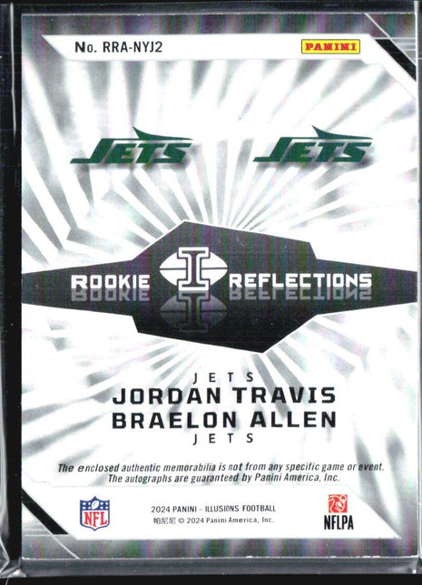 2024 Illusions Rc Reflections Braelon Allen Jordan Travis Tag Patch Auto /25