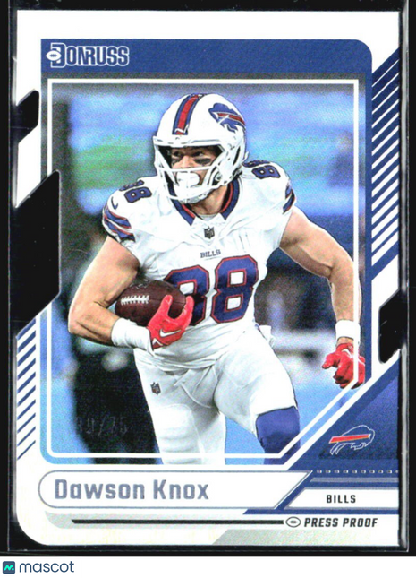 2024 Panini Donruss - Dawson Knox #4 Holo Die Cut Press Proof /75