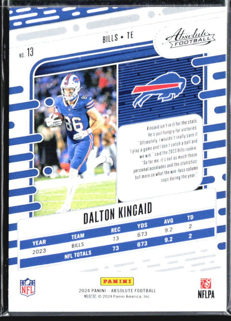 2024 Panini Absolute - Dalton Kincaid #13 Gold Foil /10
