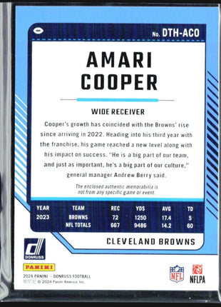 2024 Panini Donruss - Donruss Threads Amari Cooper #DTH-ACO Jersey