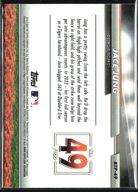 2024 Bowman - Bowman Scouts Top 100 Jace Jung #BTP-49 (RC)