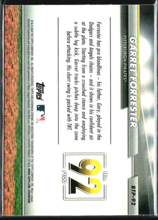 2024 Bowman - Bowman Scouts Top 100 Garret Forrester #BTP-92 (RC)
