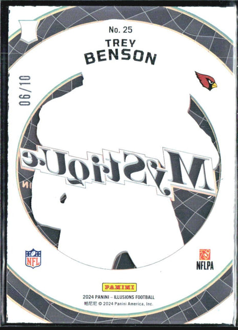 2024 Panini Illusions - Mystique Trey Benson #25 Green /10 (RC)