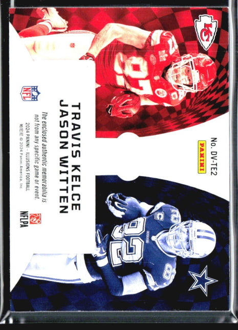 2024 Panini Illusions - Déjà Vu Travis Kelce Jason Witten #DV-TE2 /199 Jersey