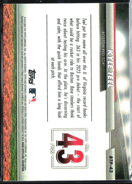 2024 Bowman - Bowman Scouts Top 100 Kyle Teel #BTP-43 (RC)