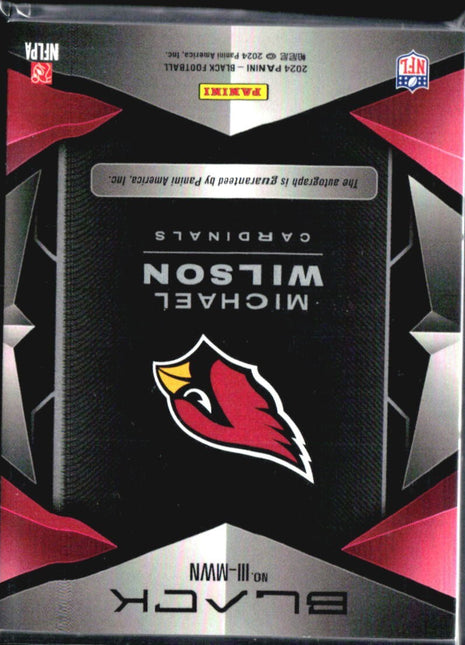 2024 Panini Black - Instant Impact Ink Michael Wilson #III-23 /50 Rc Auto