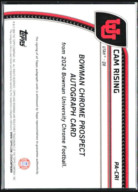 2024 Bowman University Chrome Cam Rising Stealth Auto