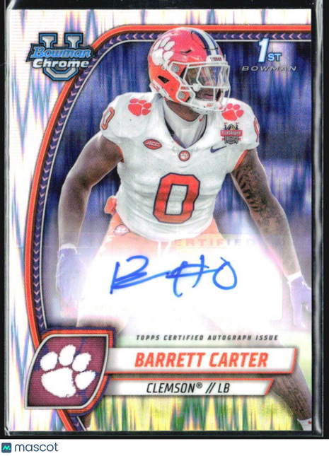 2024 Bowman University Chrome Barrett Carter 1st Stealth Auto