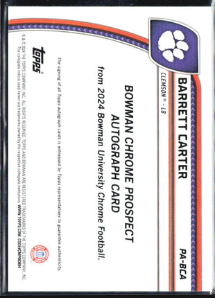 2024 Bowman University Chrome Barrett Carter 1st Stealth Auto