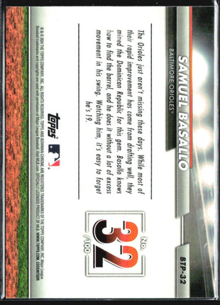 2024 Bowman - Bowman Scouts Top 100 Samuel Basallo #BTP-32 (RC)