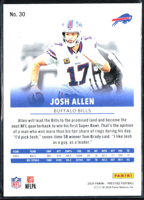 2024 Panini Prestige - Josh Allen #30 xtra points