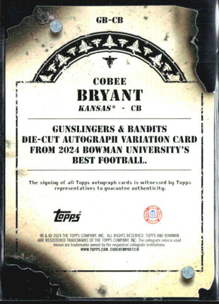 2024 Bowman University Best Cobee Bryant Bandit Wanted Auto