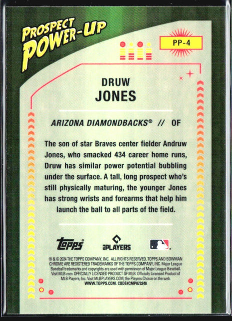 2024 Bowman - Prospect Power-Up Druw Jones #PP-4 (RC)