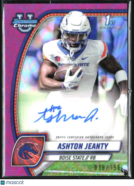 2024 Bowman University Chrome Ashton Jeanty Pink Refractor 1st Auto /150 #PA-AJE