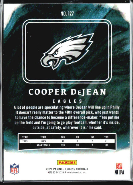 2024 Panini Origins - Rookies Cooper DeJean #127 (RC)